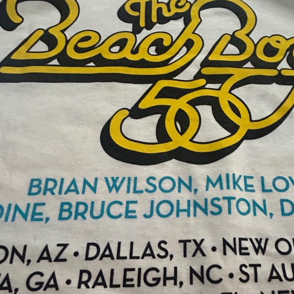 Beach Boys Co-Founder Brian Wilson 50th Anniversary Short Sleeve T-Shirt - Picture 3 of 5